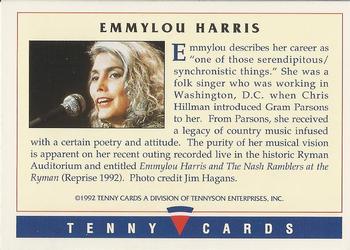 1992 Tenny Super Country Music #NNO Emmylou Harris Back