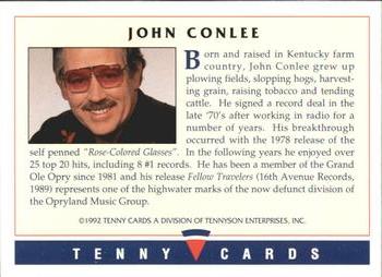 1992 Tenny Super Country Music #NNO John Conlee Back