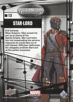 2015 Upper Deck Marvel Vibranium #13 Star-Lord Back