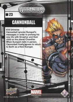 2015 Upper Deck Marvel Vibranium #23 Cannonball Back