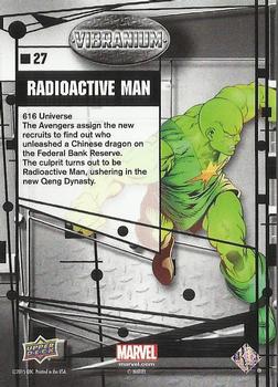 2015 Upper Deck Marvel Vibranium #27 Radioactive Man Back