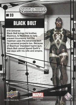2015 Upper Deck Marvel Vibranium #33 Black Bolt Back
