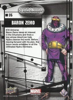 2015 Upper Deck Marvel Vibranium #35 Baron Zemo Back