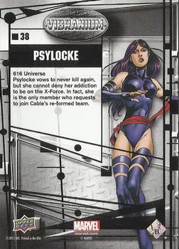2015 Upper Deck Marvel Vibranium #38 Psylocke Back