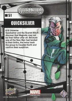 2015 Upper Deck Marvel Vibranium #51 Quicksilver Back