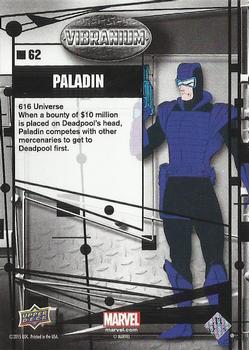 2015 Upper Deck Marvel Vibranium #62 Paladin Back