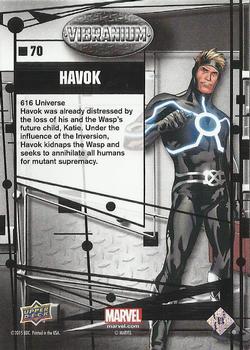 2015 Upper Deck Marvel Vibranium #70 Havok Back