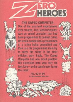 1983 Donruss Zero Heroes #60 Caped Computer Back