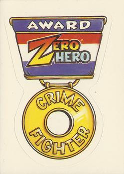 1983 Donruss Zero Heroes #NNO Award - Zero Hero Crime Fighter Front