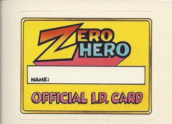 1983 Donruss Zero Heroes #NNO Zero Hero Official I.D. Card Front