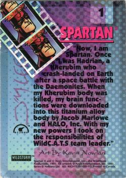 1995 Wildstorm Animated WildC.A.T.s #1 Spartan Back