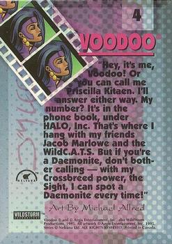 1995 Wildstorm Animated WildC.A.T.s #4 Voodoo Back