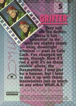 1995 Wildstorm Animated WildC.A.T.s #5 Grifter Back