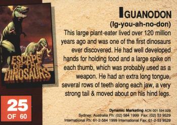 1993 Dynamic Marketing Escape of the Dinosaurs #25 Iguanodon Back