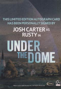 2015 Rittenhouse Under The Dome Season Two - Autographs #NNO Josh Carter Back