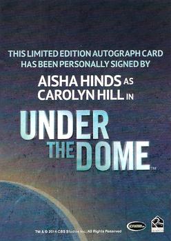2014 Rittenhouse Under the Dome Season One - Autograph #NNO Aisha Hinds Back
