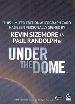 2014 Rittenhouse Under the Dome Season One - Autograph #NNO Kevin Sizemore Back
