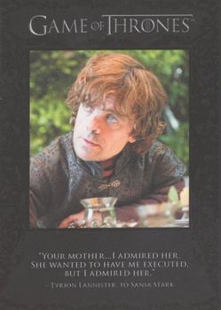2015 Rittenhouse Game of Thrones Season 4 - Quotable Game of Thrones #Q32 Tyrion Lannister / Prince Oberyn Martell Front