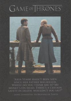 2015 Rittenhouse Game of Thrones Season 4 - Quotable Game of Thrones #Q34 Jaime Lannister / Lady Olenna Tyrell Front