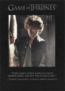 2015 Rittenhouse Game of Thrones Season 4 - Quotable Game of Thrones #Q38 Tyrion Lannister / Tycho Nestoris Front