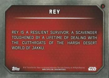 2015 Topps Star Wars: The Force Awakens #3 Rey Back