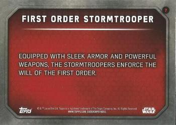 2015 Topps Star Wars: The Force Awakens #7 First Order Stormtrooper Back