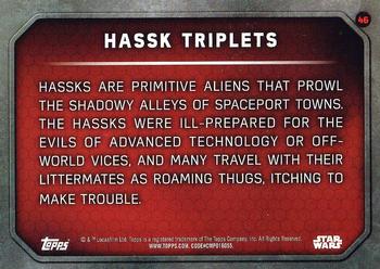 2015 Topps Star Wars: The Force Awakens #46 Hassk Triplets Back