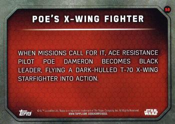 2015 Topps Star Wars: The Force Awakens #58 Poe's X-Wing Fighter Back