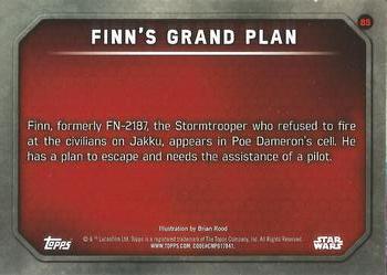 2015 Topps Star Wars: The Force Awakens #85 Finn's grand plan Back
