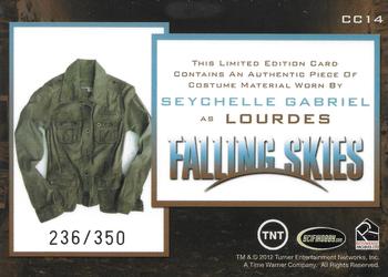 2012 Rittenhouse Falling Skies - Costume Cards #CC14 Seychelle Gabriel Back