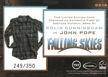 2012 Rittenhouse Falling Skies - Costume Cards #CC16 Colin Cunningham Back