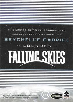 2012 Rittenhouse Falling Skies - Autographs #NNO Seychelle Gabriel Back