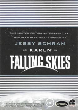 2012 Rittenhouse Falling Skies - Autographs #NNO Jessy Schram Back