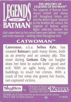 1994 SkyBox Kenner Legends of Batman #K4 Catwoman Back