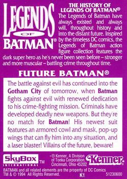 1995 SkyBox Kenner Legends of Batman #K1 Future Batman Back