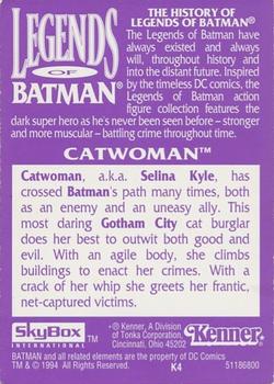 1995 SkyBox Kenner Legends of Batman #K4 Catwoman Back