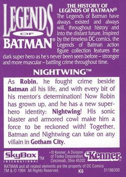 1995 SkyBox Kenner Legends of Batman #K6 Nightwing Back