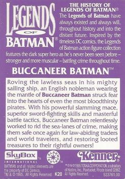 1995 SkyBox Kenner Legends of Batman #K20 Buccaneer Batman Back