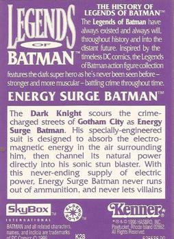 1995 SkyBox Kenner Legends of Batman #K28 Energy Surge Batman Back