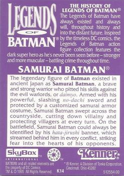 1995 SkyBox Kenner Legends of Batman #K14 Samurai Batman Back