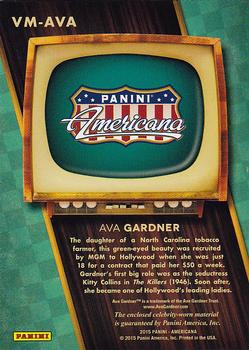 2015 Panini Americana - On the Tube Vintage Materials #VM-AVA Ava Gardner Back