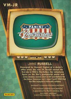2015 Panini Americana - On the Tube Vintage Materials #VM-JR Jane Russell Back