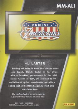 2015 Panini Americana - On the Tube Modern Materials #MM-ALI Ali Larter Back