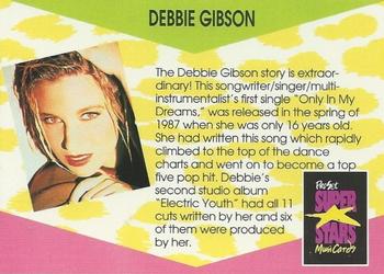 1991 Pro Set SuperStars MusiCards - Cello Pack Promos #NNO Debbie Gibson Back