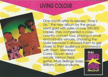 1991 Pro Set SuperStars MusiCards - Cello Pack Promos #NNO Living Colour Back