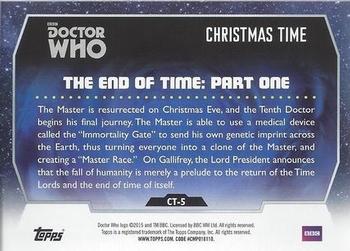 2015 Topps Doctor Who - Christmas Time #CT-5 The End of Time: Part One Back