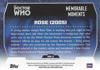 2015 Topps Doctor Who - Memorable Moments #MM-5 Rose Back