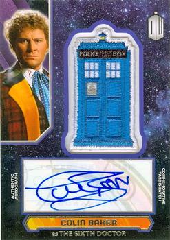2015 Topps Doctor Who - Autographed Tardis Patches #NNO Colin Baker Front