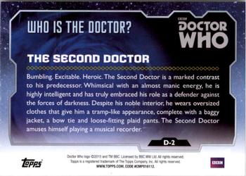 2015 Topps Doctor Who - Who is the Doctor? #D-2 The Second Doctor Back