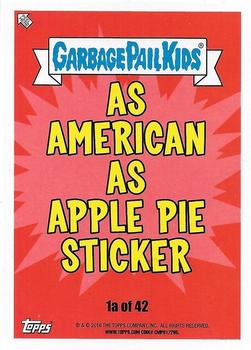 2016 Topps Garbage Pail Kids American As Apple Pie In Your Face #1a Picket Polly Back